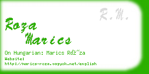 roza marics business card